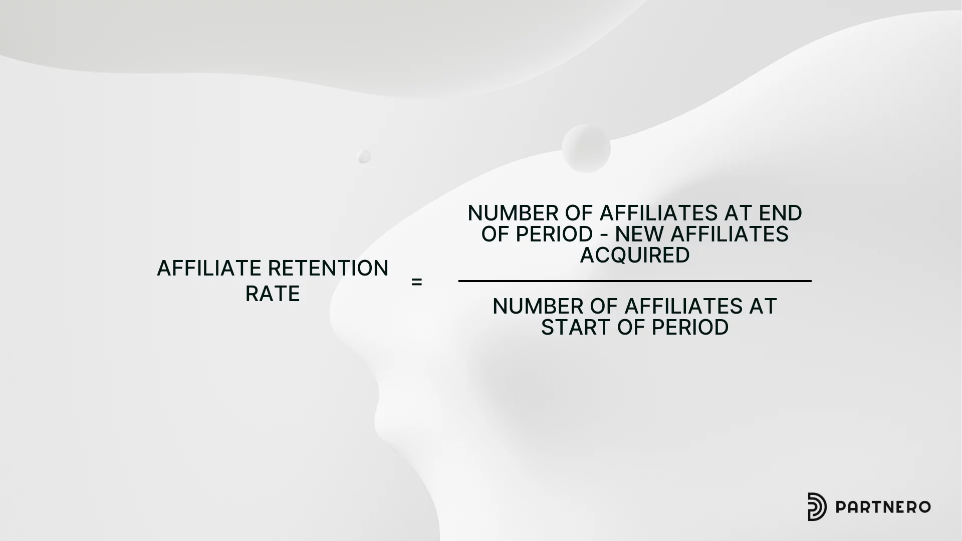 affiliate retention rate formula, an affiliate marketing benchmark&nbsp;and KPI
